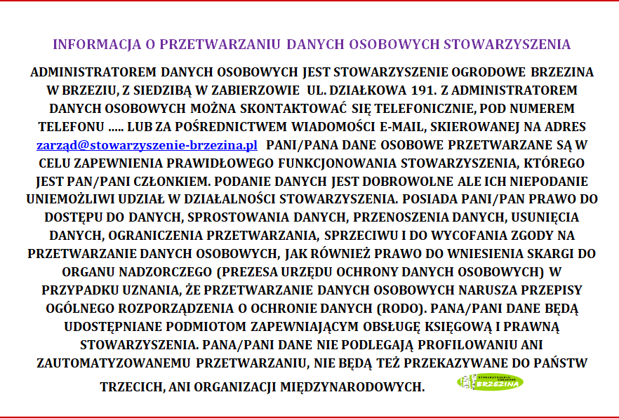 klauzula rodo stowarzyszenia